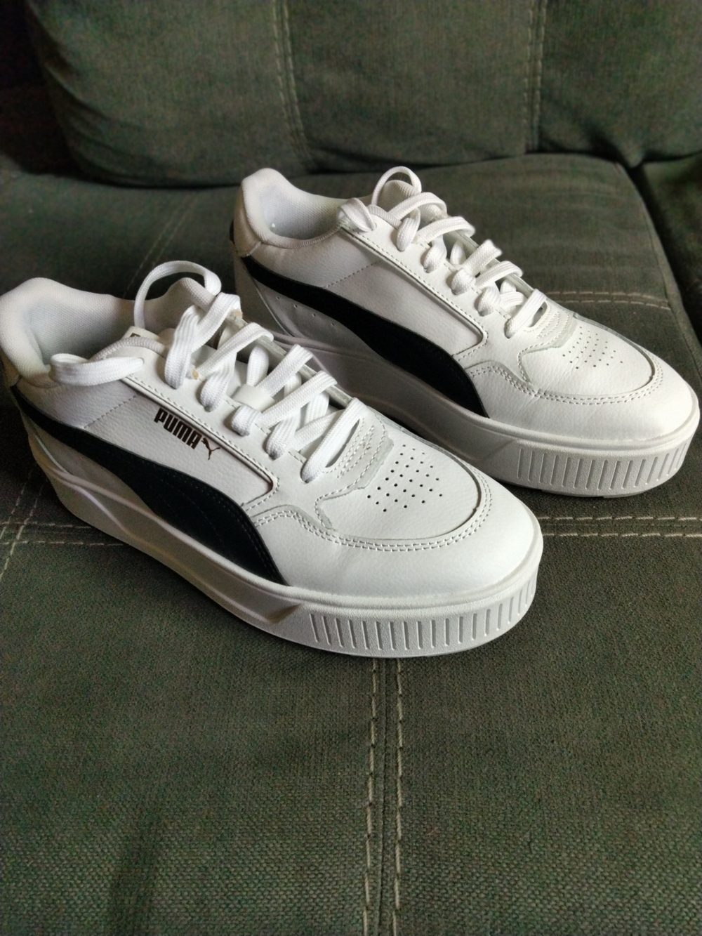 Puma Karmen Rebelle White Black Platform Sneakers Size 8.5 Chunky Street wear
